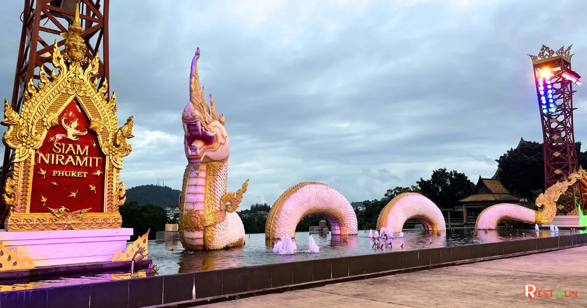 Naga activity area for the fun show at Siam Niramit Phuket